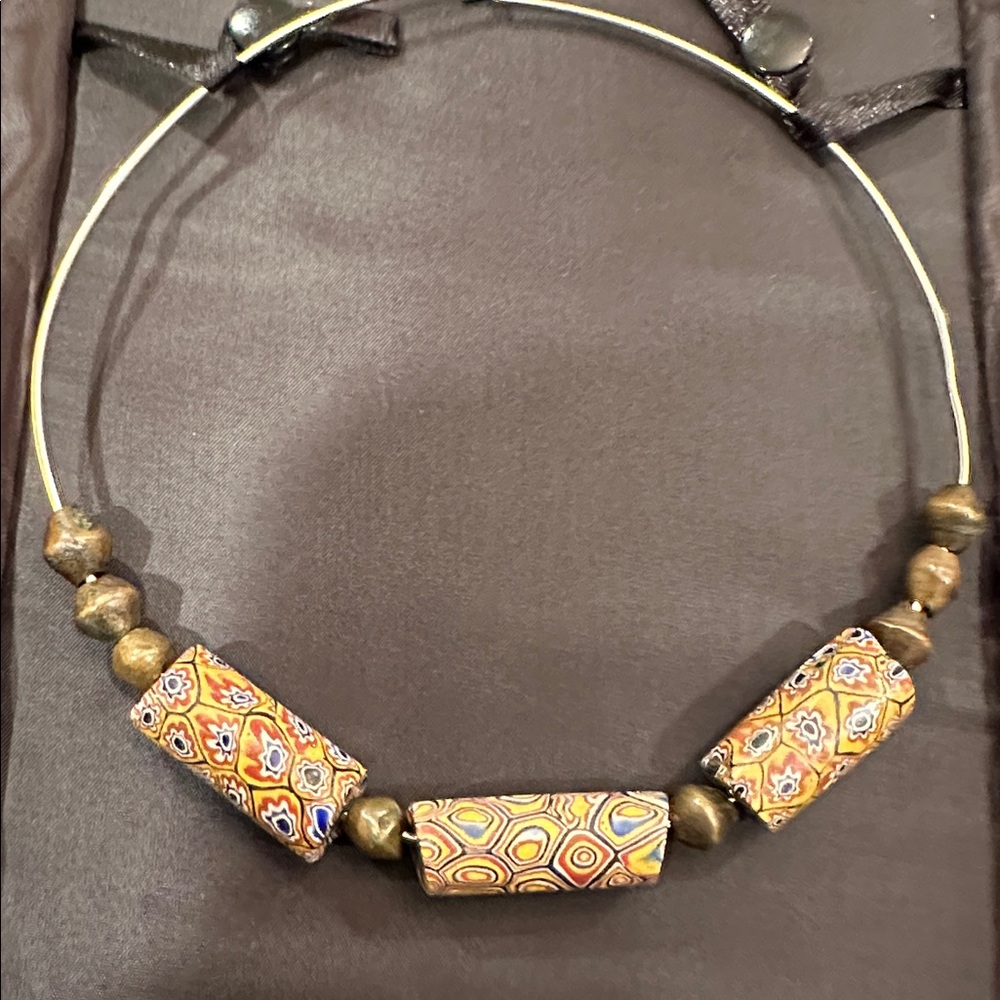 VENETIAN MILLEFIORI GLASS TRADE BEADS Necklace. VINTAGE - Picture 6 of 16